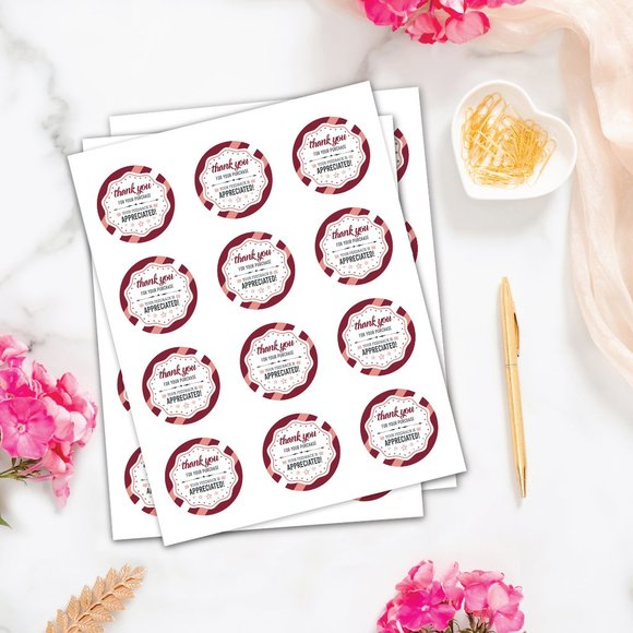 Thank You - 2” Round Stickers (96ct) - Picture 2 of 4